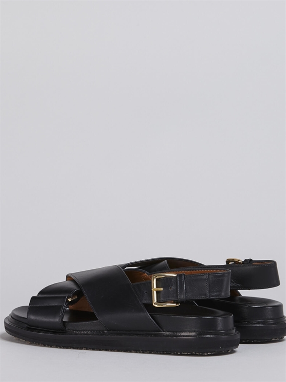 Marni Fussbett Sandaler, Black